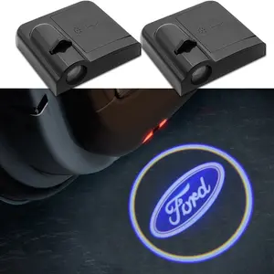 1/2/4Pcs Car Door Welcome Courtesy Shadow Projector Lamp LED HD Logo Light Cars Accessories For Ford Focus 2 3 4 MK2 MK3 MK4 ST F150 Mondeo Fiesta Fusion Ranger Mustang Shelby Kuga Edge Explorer Ecosport Transit Escape LED Car Lights