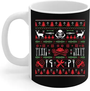 Christmas Mug Millwright Xmas Industrial Mechanic Christmas Pajamas Gift Coffee Mug 11oz