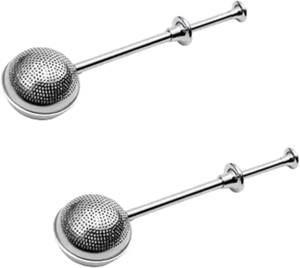 2Pcs Flour Duster for Baking,304 Silver Stainless Steel Flour Powder Filter Spoon, Baker Dusting Wand For Sugar Flour Spices, Flour Sugar Powder Spoon Kitchen Tools Baking Sifters Baking Tools