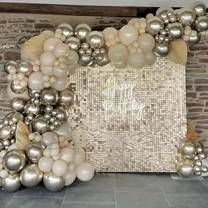 Multi Quantity Golden Wind Shimmer Decor Boards Eye-catching Visual Effect Reusable Fit Valentine Birthday Indoor Outdoor Party Wall Ornament Decoration