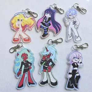 6 Styles Panty & Stocking with Garterbelt Acrylic Keychains, Anime Cutest Design Bag Charms
