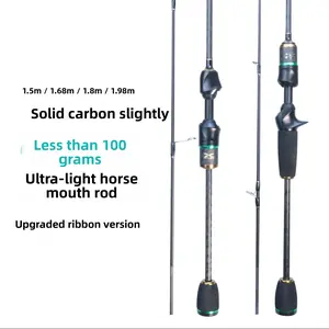 Ultra-light Solid Carbon Lure Rod Hard Action Micro UL Rod Less Than 100 Grams Upgraded Ribbon Version Steel Cowboy Bull Cutter Knife spider