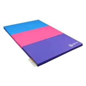 Tumbl Trak Gymnastics Folding Tumbling Panel Mat 4ft x 6ft x 1-3/8in Athletic Grade Crosslink Foam Fitness Equipment
