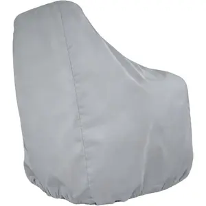 Waterproof Heavy-Duty Boat Seat Cover, UV & Weather Resistant 210D Oxford Cloth Pontoon Helm Chair Protective Cover for Boat Seat Pedestal, 22" L x 24" W x 25", Gray