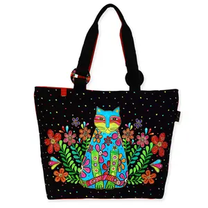Laurel Burch Kaleidoscope Kat Large Tote