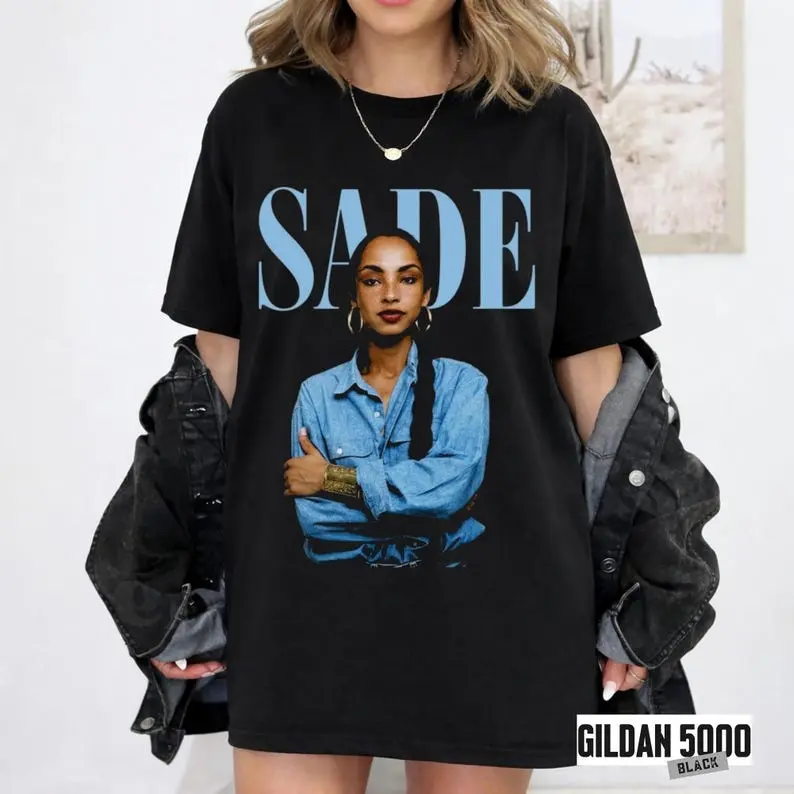 Sade Vintage 90s Bootleg Rap Tee | Retro R&B Graphic T-Shirt | Oversized Streetwear Shirt | Music Legend Fan Gift