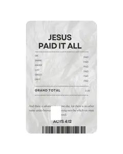Christian Card Skin Holographic | Jesus Paid It All | Faith Debit Card Skin