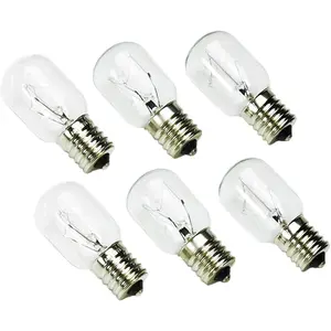 40 Watt 125V E17 Base Microwave Light Bulbs 8206232A Replacement for Microwave Oven Refrigerator Lava Lamp 6 Pack