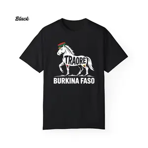 Traoré Burkina Faso T-Shirt Highlighting Bold Leadership and Empowerment Design