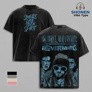 Nirvana Smells Like Teen Spirit Vintage Acid Wash Tee & Hoodie, Streetwear for Men, Oversized Heavyweight Pullover Sweatshirt, 90s Grunge Rock Band Merch, Retro Bootleg Graphic, Gift For Fan