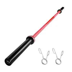 VEVOR 6FT Barbell Bar, Fits 2-Inch Weight Plates, Barbell Bar with Knurled Grip for Strength Training, Weightlifting, Squat, Deadlift, Bench Press, Curl, Overhead Press, 700lbs/317kg Capacity