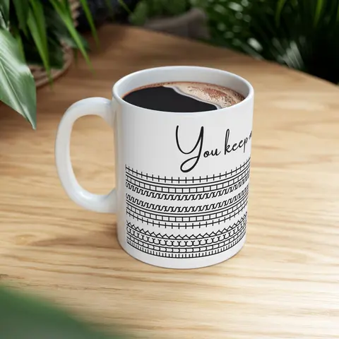 F*ck This Sh*t Ceramic Mug: You Keep Me Sane Discreet Coffee Cup, Sarcastic Quote Tea Mug, Coworker Gift, 11oz 15oz Sizes Drinkware Glossy Reusable Washable