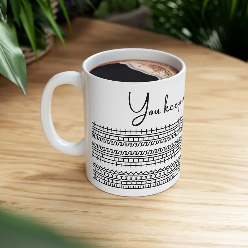 F*ck This Sh*t Ceramic Mug: You Keep Me Sane Discreet Coffee Cup, Sarcastic Quote Tea Mug, Coworker Gift, 11oz 15oz Sizes Drinkware Glossy Reusable Washable
