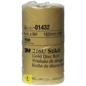 3M™ Stikit™ Gold Disc Roll, 01432, 6 in, P500, 175 discs per roll