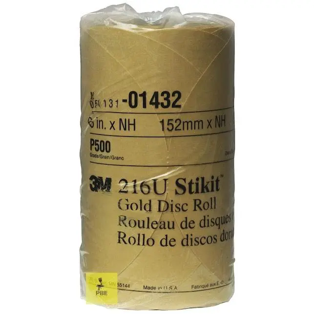 3M™ Stikit™ Gold Disc Roll, 01432, 6 in, P500, 175 discs per roll
