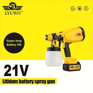2024 21V High Power Lithium Paint Sprayer: Portable & Versatile, Ideal for DIY Furniture, Fence, & Garden Projects - Rechargeable US Plug