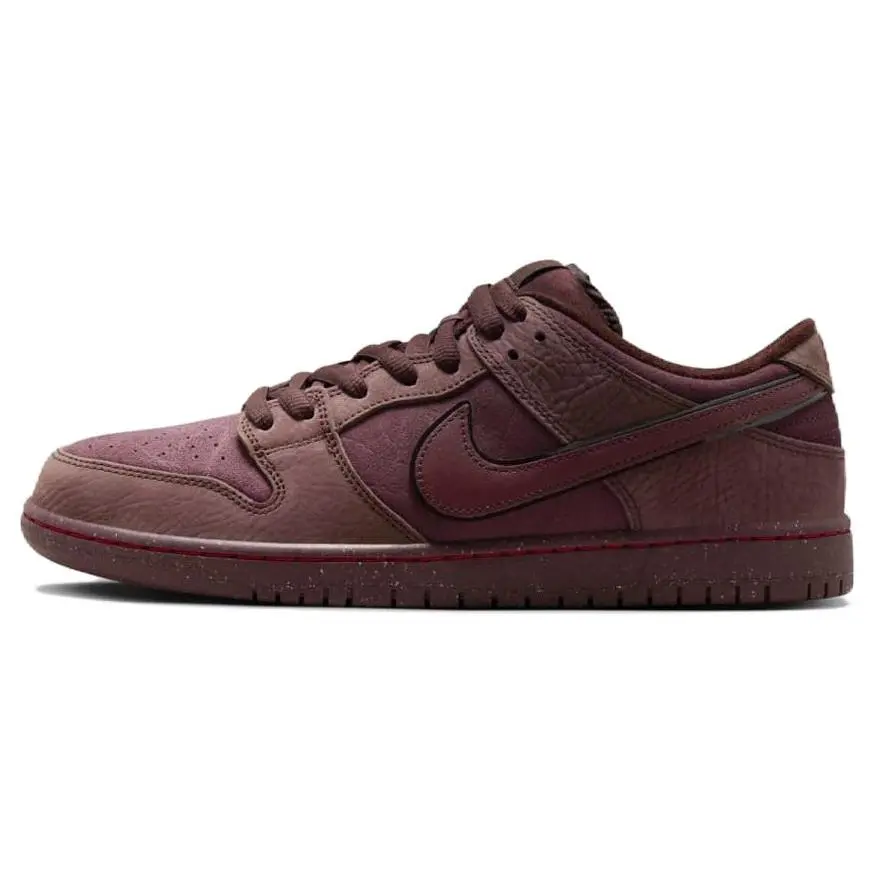 NIKE Premium Dunk Low Top SB Solid Leather Skate Shoes - Paris Theme City of Love Collection, Burgundy Crush Limited Edition Sneakers (US 6-13, US M 10.5 Included, Runs Small)