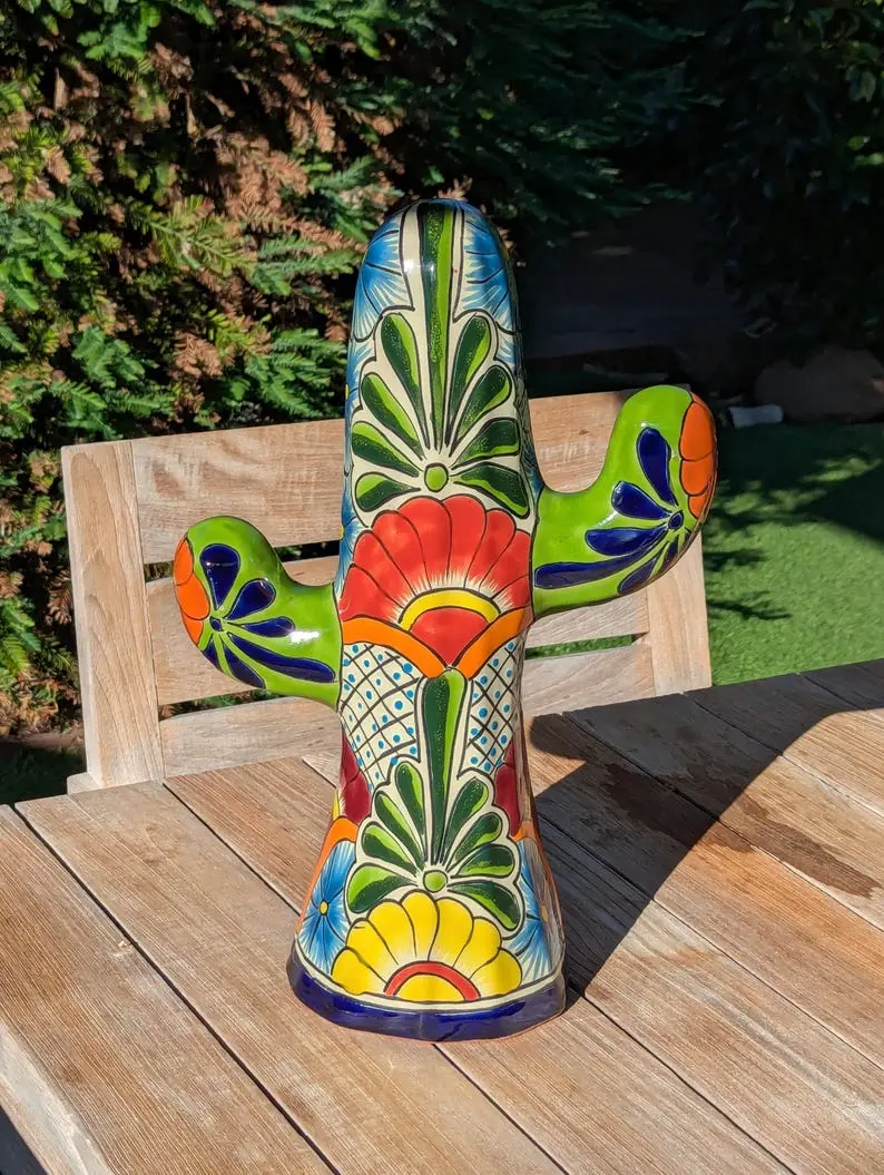 Talavera Saguaro Cactus | Handmade Ceramic Mexican Pottery and Home Decor | Ships 6-22