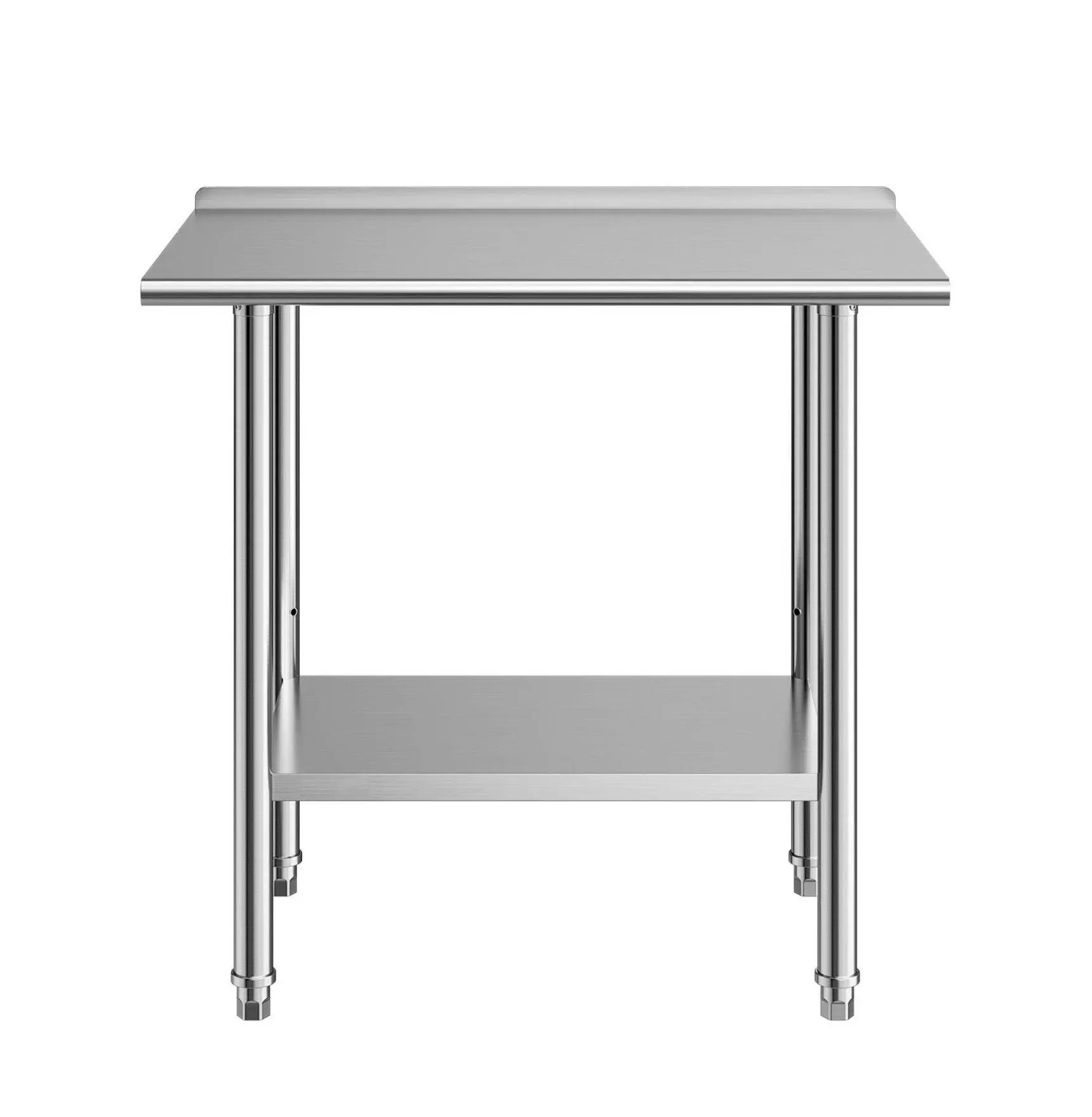Stainless Steel Work Table 24x36 Inch - Commercial Food Prep Table with Backsplash & Adjustable Shelf - Heavy Duty Kitchen Workstation for Restaurant, Home & Outdoor Use Default