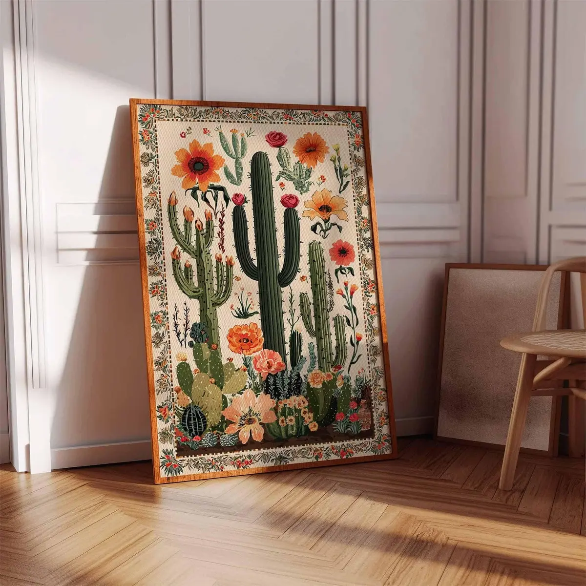 Botanical Wall Art, Latin Art, Vintage Mexican Poster, Mexican Decor, Mexican Prints, Traditional Latin Decor, Cactus Print, Tropical Print, Room Decor, Unframed