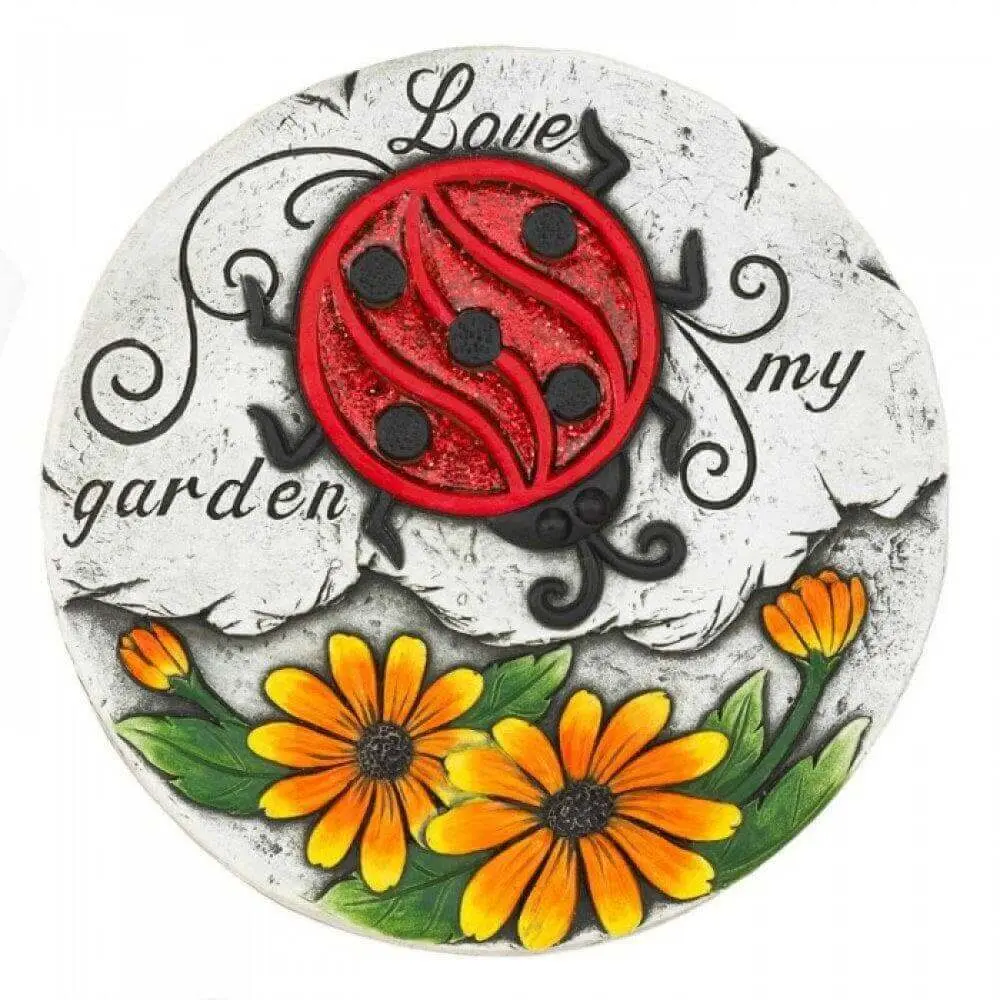 Love My Garden Sunflowers Stepping Stone - Cement Decorative Pathway for Garden & Yard - SKU 10018532