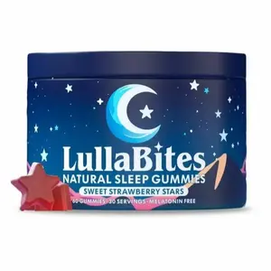 5pack LullaBites Natural Sleep Gummies - 30 Servings -Sweet Strawberry Stars
