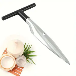 Stainless steel coconut opener, portable coconut shovel for outdoor camping, coconut knife, coconut punch, coconut drilling tool