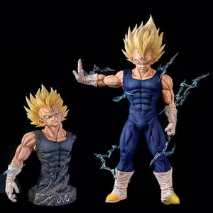 Dragon Ball Z – Majin Vegeta Lightning Surge Full Figure & Bust GK Statue Set Anime PVC Figurine Collectible Display