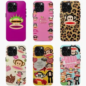 Playful Vibes! Pop Art Wide-Mouth Monkey Phone Case Compatible with iPhone, Retro Cartoon Cover