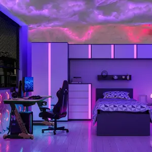 c Big Cloud Light - 3D Thundercloud LED Light with Color-Changing Effects, DIY Cloud Lights for Ambiance, Night Light, Decorative Lighting for Christmas, Halloween, Gaming Room, Garage, Club, Dj Party - 16 Ft-66