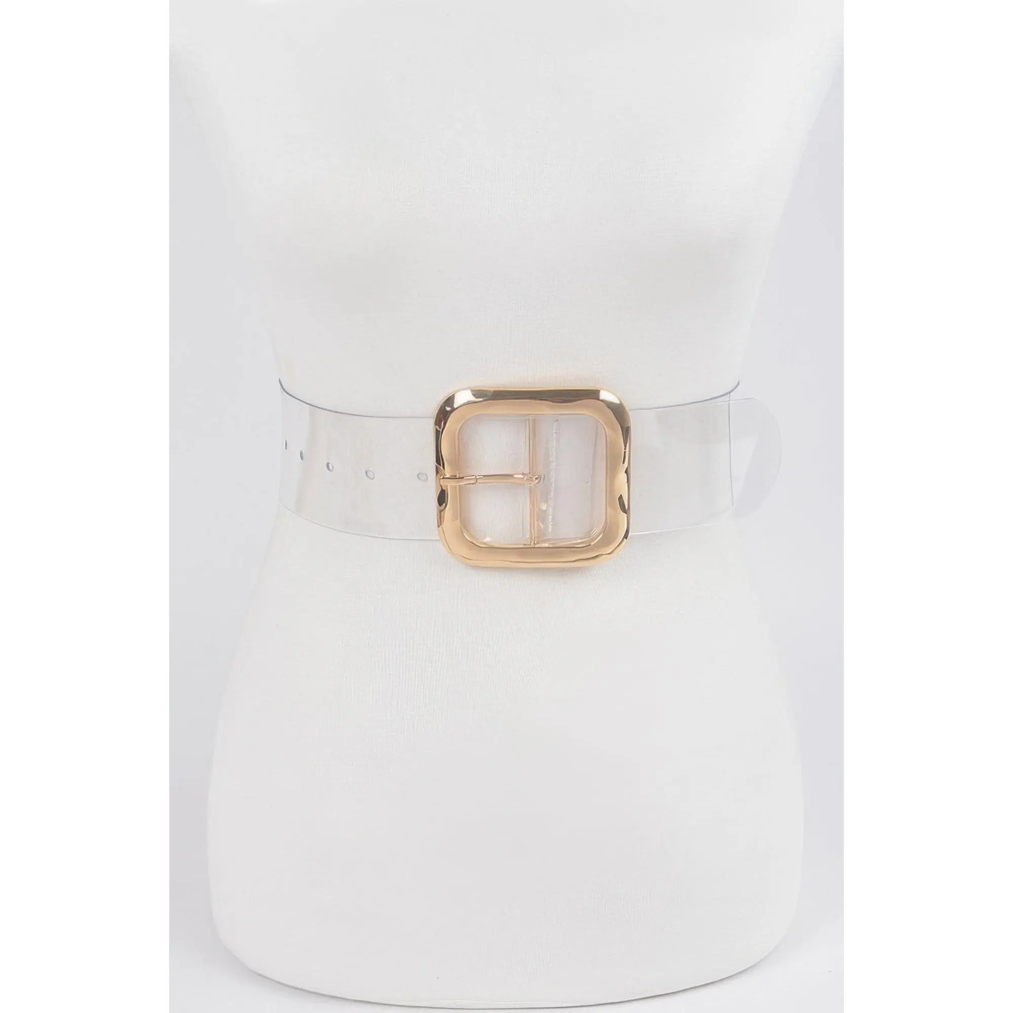 Transparent Metal Buckle Belt