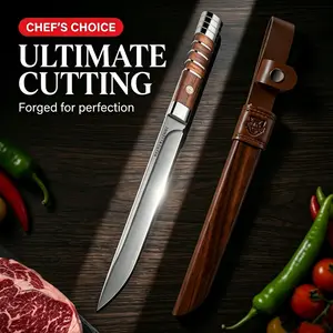 Premium Stainless Steel Boning Knife M390 Forged Meat Cleaver Fillet Knife with Sheath Professional Kitchen Chef Knife for Slicing Meat Perfect for Cooking & Camping