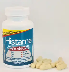 Histame Natural Dietary Supplement with Vitamin Support for Food Intolerance, 30 Capsules