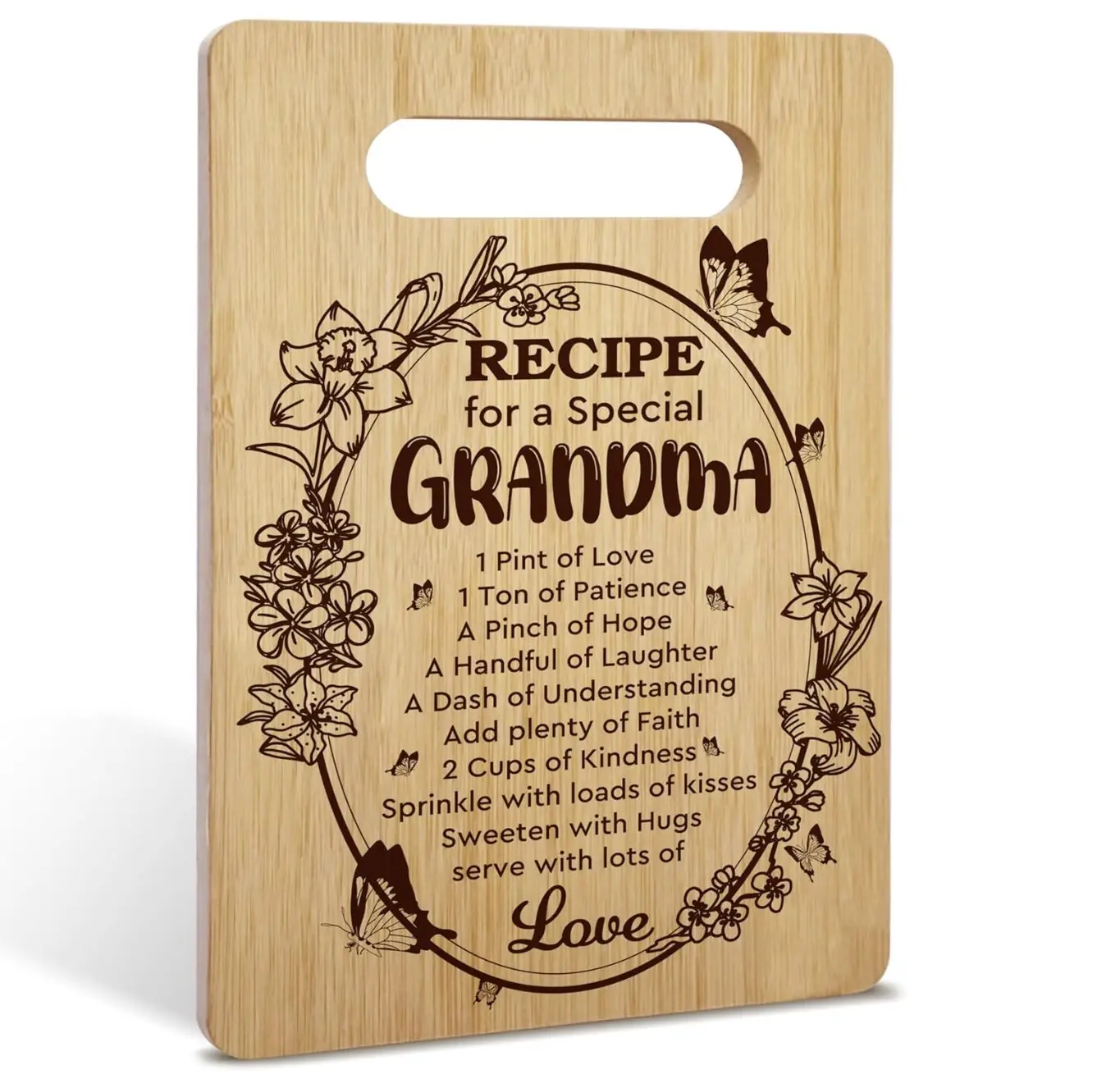 Grandma Gifts for Christmas, Grandma Birthday Gifts, Bamboo Grandma Cutting Board, Grandma Gifts from Grandkids, Christmas Birthday Gifts for Grandma, Nana