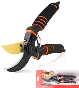 Garden Pruning Shears Professional Bypass Pruner Hand Shears Heavy Duty Garden Clippers Hand Pruners with Foam-Grip Handles Original Blade Replacement Kit and Spring Sharp Handheld Heavy Duty Garden Hedge Clippers/Scissors Pruners Tools