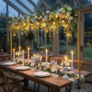Versatile Adjustable Table Arch 47.24-100 Inch Width 29.13-57.87 Inch Height, Balloon Arch Frame for Baby Showers Graduations Holidays, Space Saving Collapsible Design