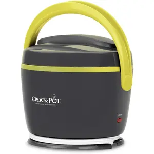 Electric Lunch Box, Portable Food Warmer for On-The-Go, 20-Ounce, Grey/Lime