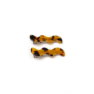 Wavy Clip Set in Tortoise