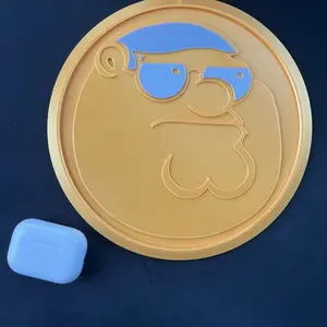 JUMBO Peter Medallion 9x9 Inches Large Gamer Token Gamer Hero Collectible Item Video Game Character Multicolored Accessory