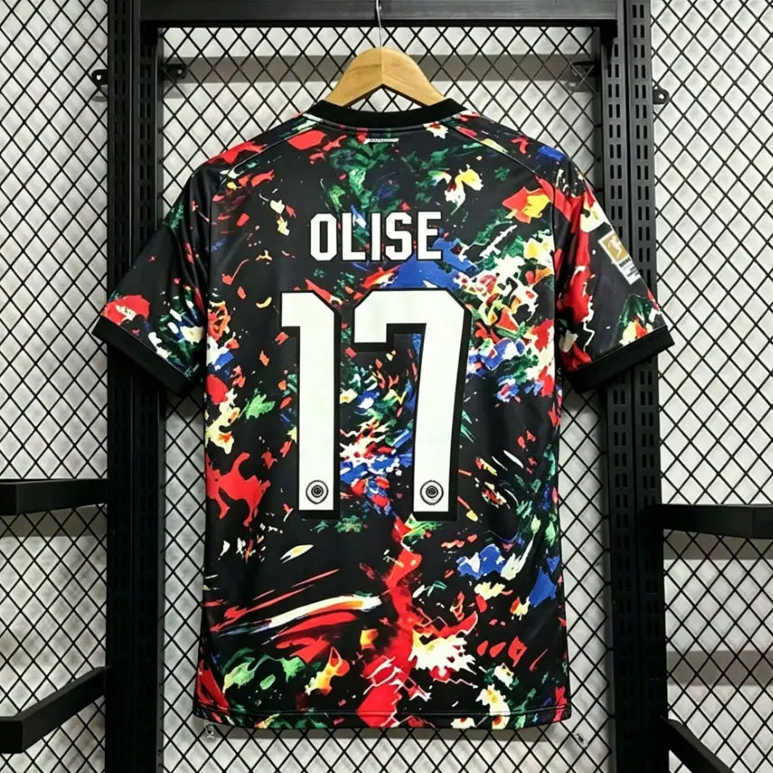 2026/2027 Multicolor Player Edition Soccer Jersey | Olise #17 | Black Graphic Football Shirt | Short Sleeve Fan Apparel | Match Day Sportswear