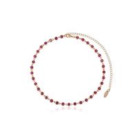 Ruby Crystal with 18k Gold Plating