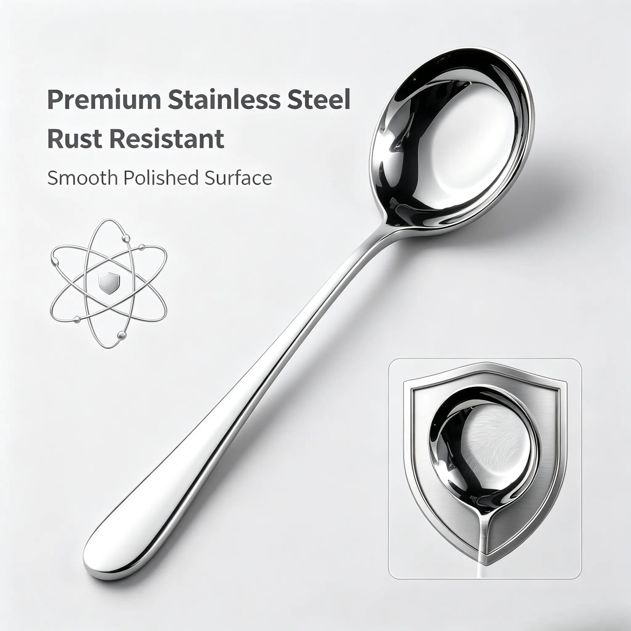 Stainless Steel Coffee Spoons 5-Pack/10-Pack, Round Bowl Teaspoons, Reusable Metal Stirring Spoons for Latte, Ice Cream, Dishwasher-Safe Kitchen Tableware for Home, Party