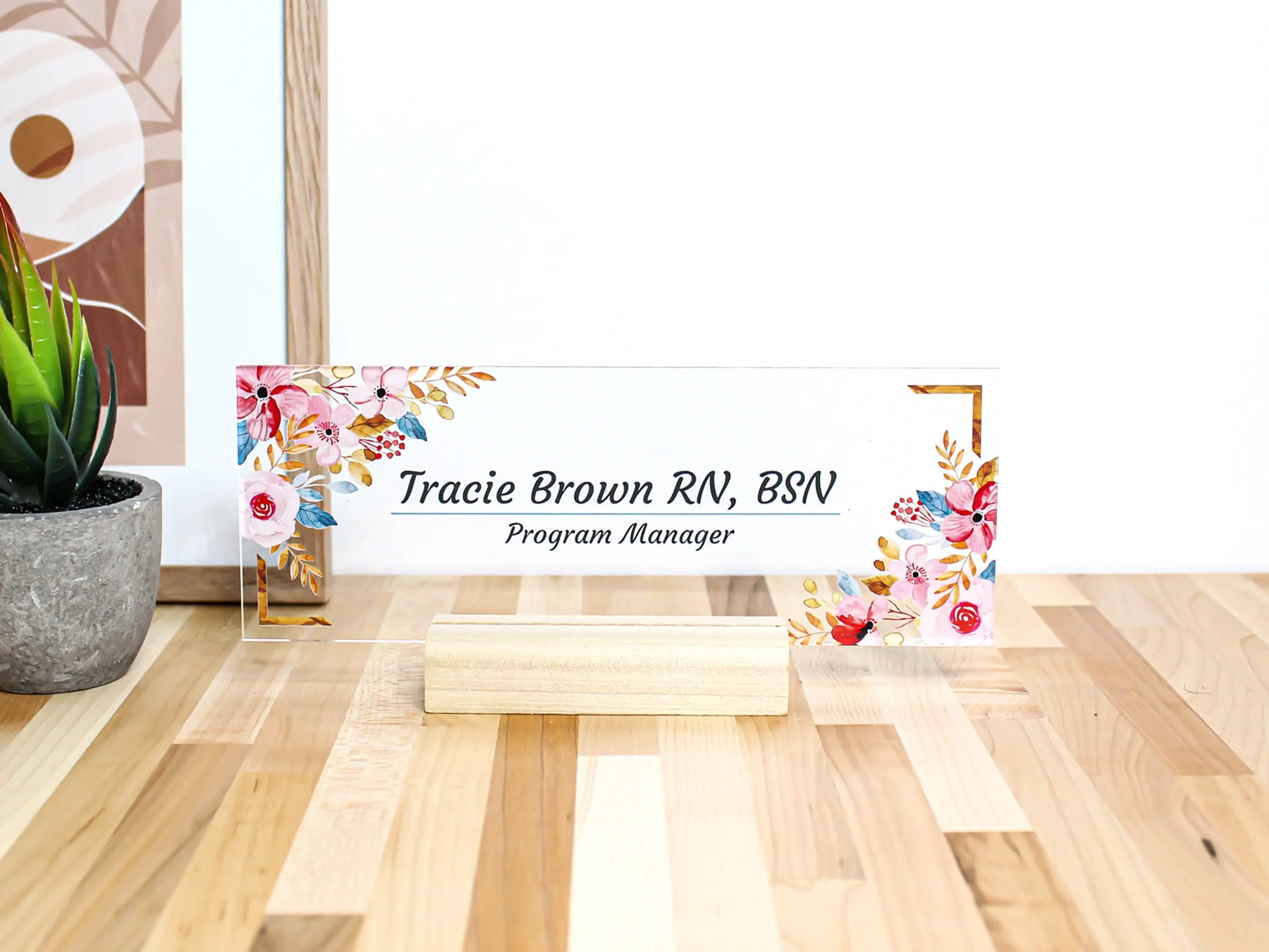 Personalized Desk Name Plate | Custom Acrylic Name Plate | Office Decor Desk Plaque | Promotion Gifts | Boss Coworker Gift | Name Plate Sign