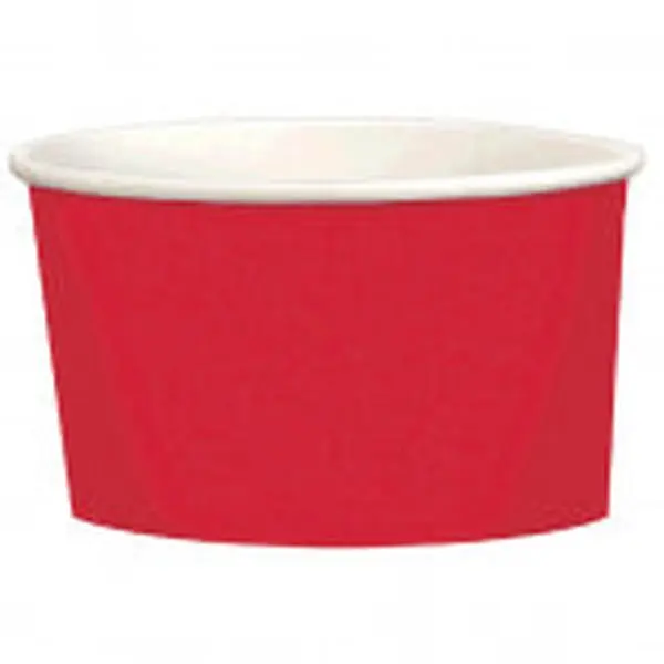 Solid Red Paper Snack Cups – 9.5oz, 20 Count for Parties & Events