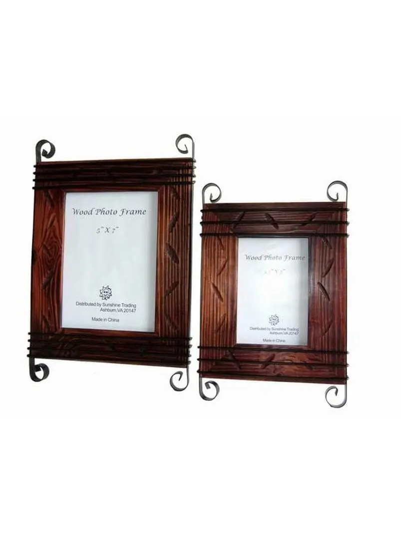 Handmade Craft Wooden Look Photo Frame - 3.5x5 in Tabletop Frame, Home Decor Accent, Room Decor for Tabletop or Wall Display