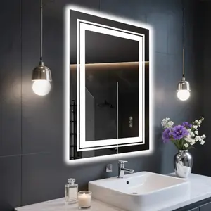 32x32 Inch Frameless LED Bathroom Mirror,Smart Mirror