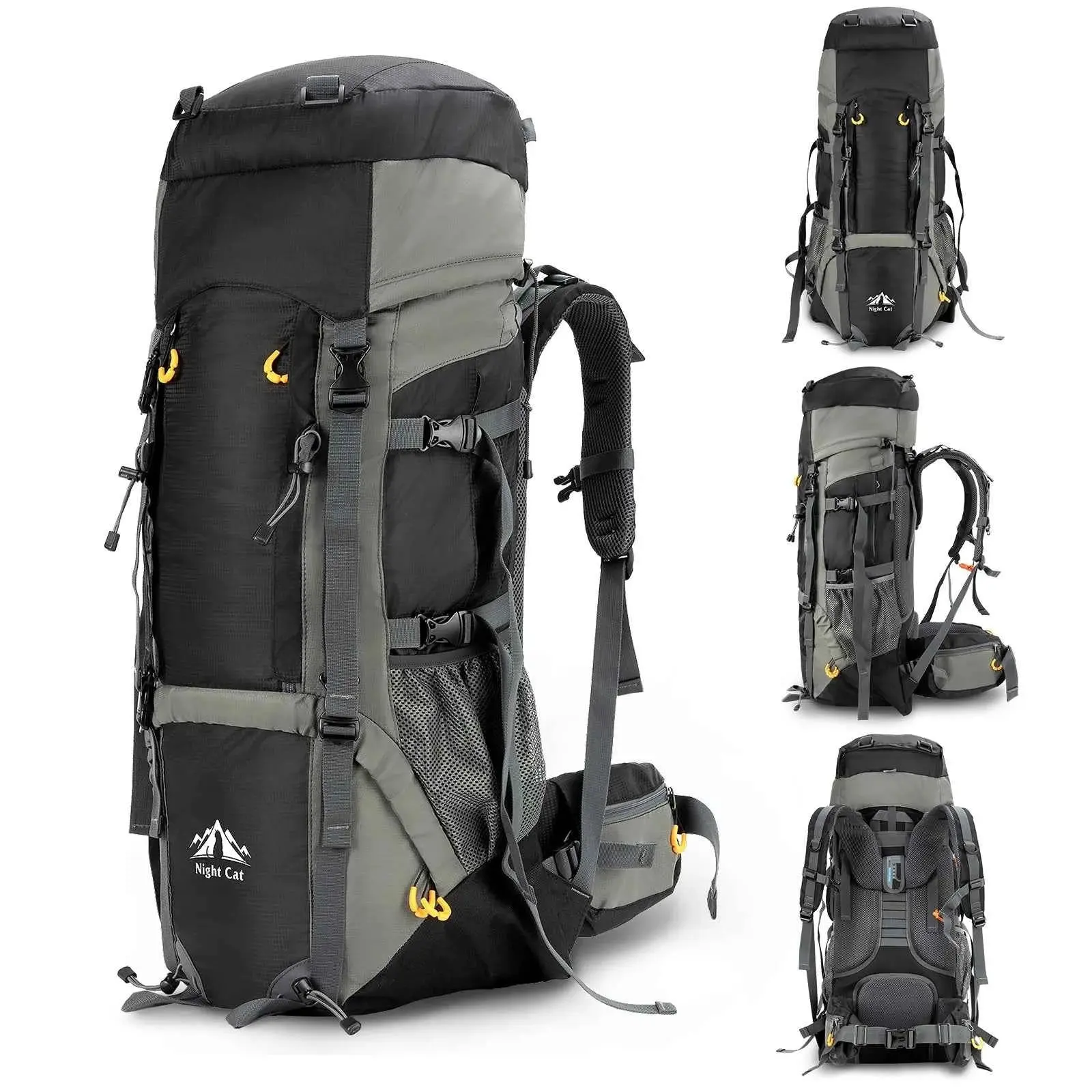 Night Cat 70L / 90L Hiking Backpack with Internal Frame – Waterproof & Lightweight