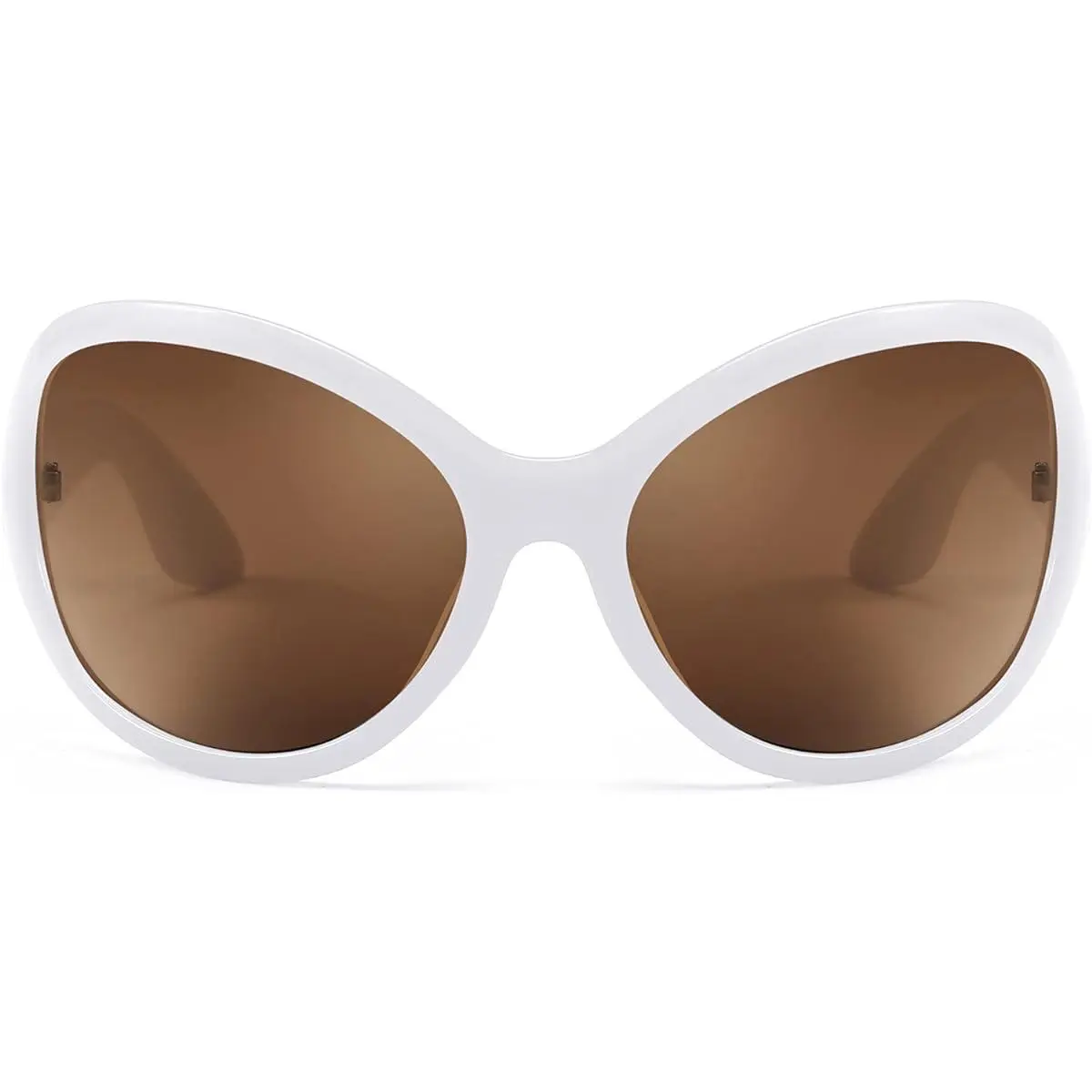 White Frame Brown Lens