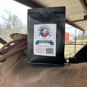 KD Bar Coffee! Cowboy Bold. Dark roast coffee, single origin estate. You like your coffee sting and bold this is it.