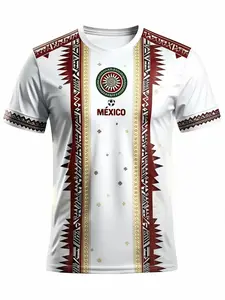 Mexico National Team Soccer Jersey Featuring Authentic Aztec Cultural Elements, Snake Pattern Design, Suitable for Matches and Daily Wear, Football Jersey